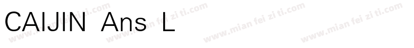 CAIJIN Ans Light字体转换